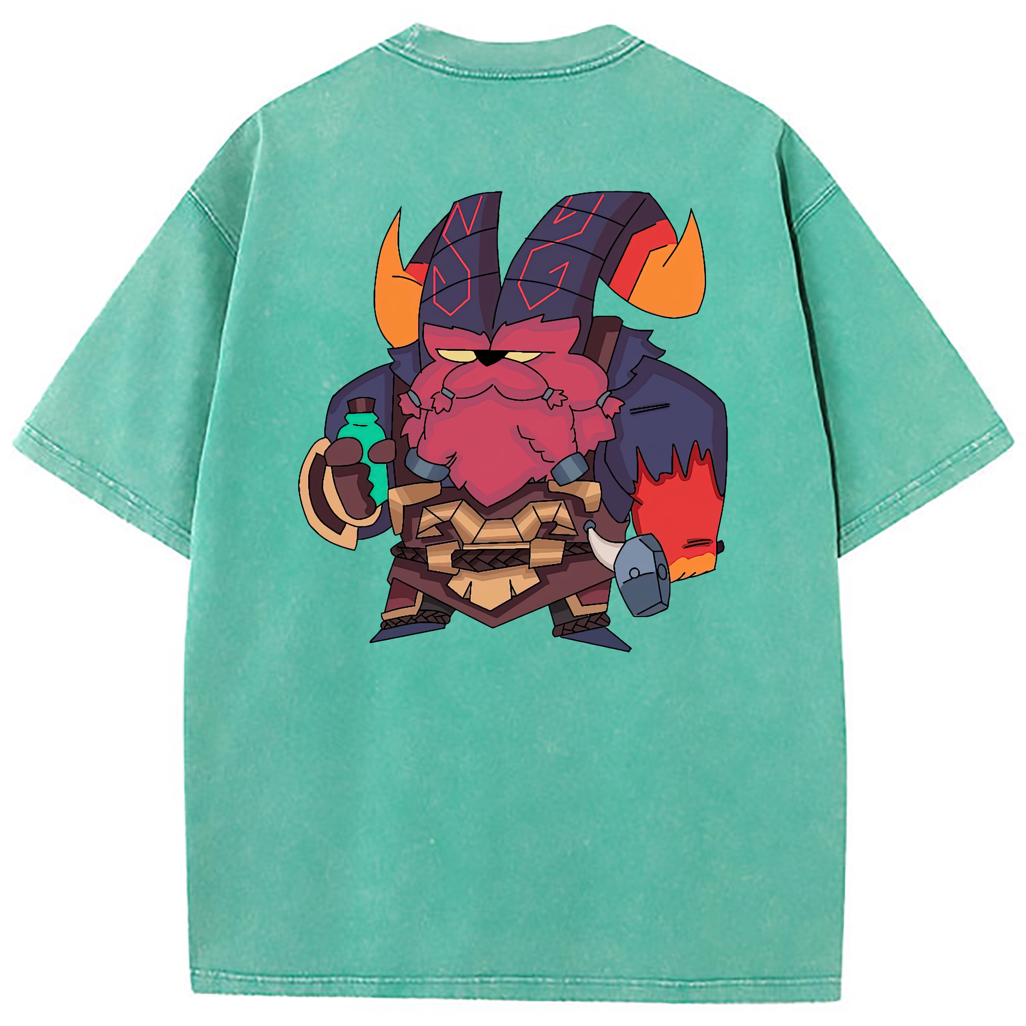 （画像用） リーグ・オブ・レジェンド League of Legends LOL 綿100% ヴィンテージ風 半袖Tシャツ（背面プリント）